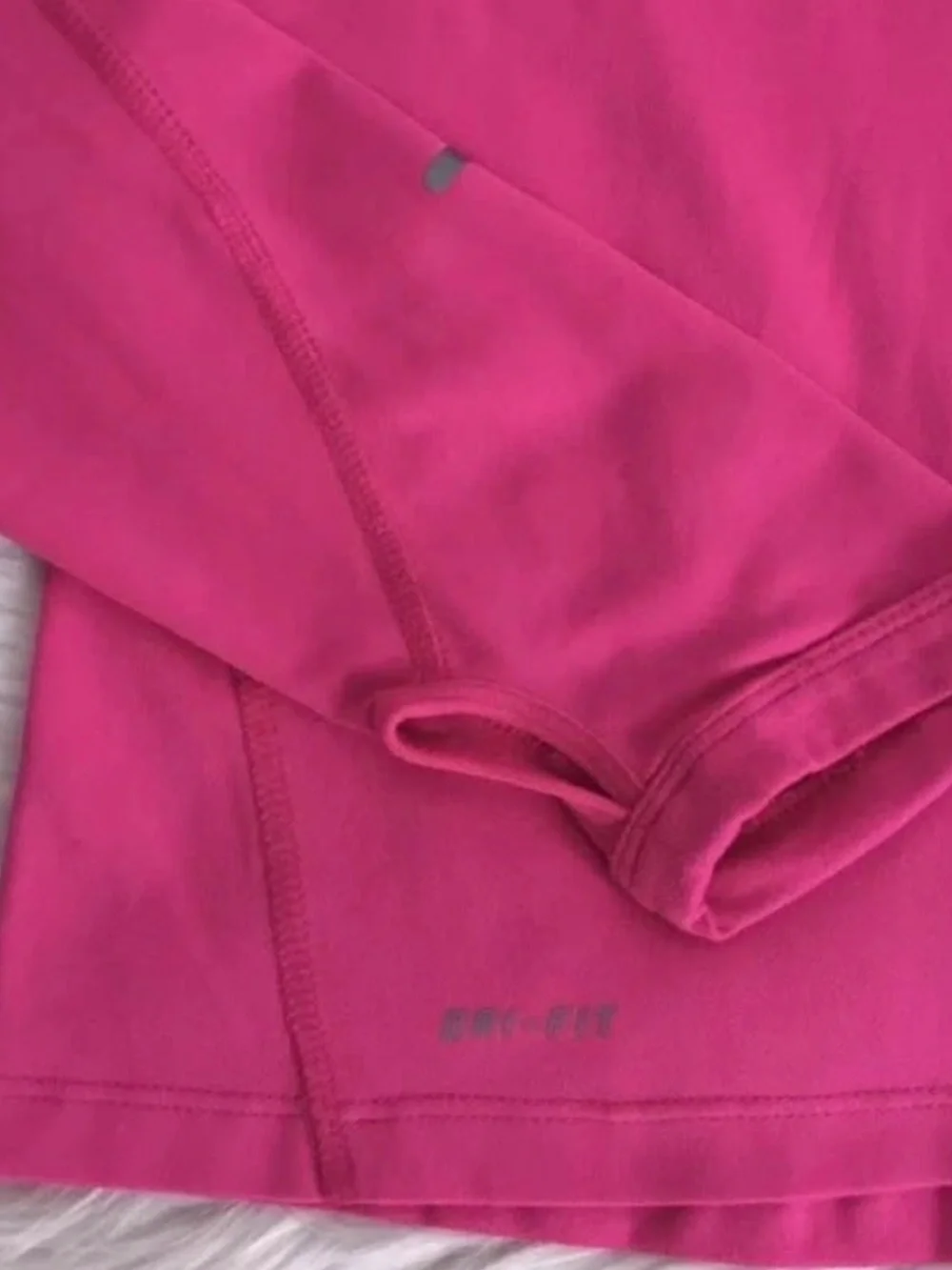 Nike Women's Hot Pink Long-Sleeve Half-Zip Performance Top